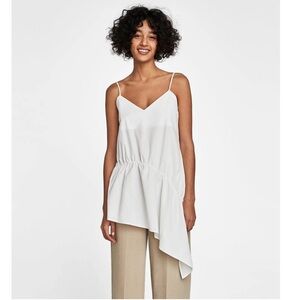 NWT Zara Long Asymmetric Tank Top